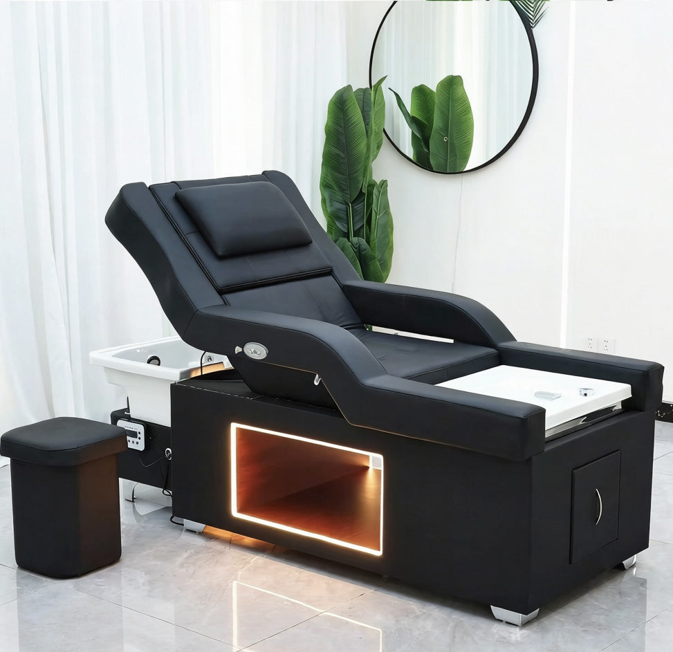 Multifunctional electric shampoo bed