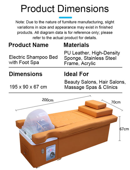 Electric Shampoo  Bed with Foot Spa