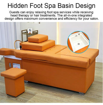 Electric Shampoo  Bed with Foot Spa