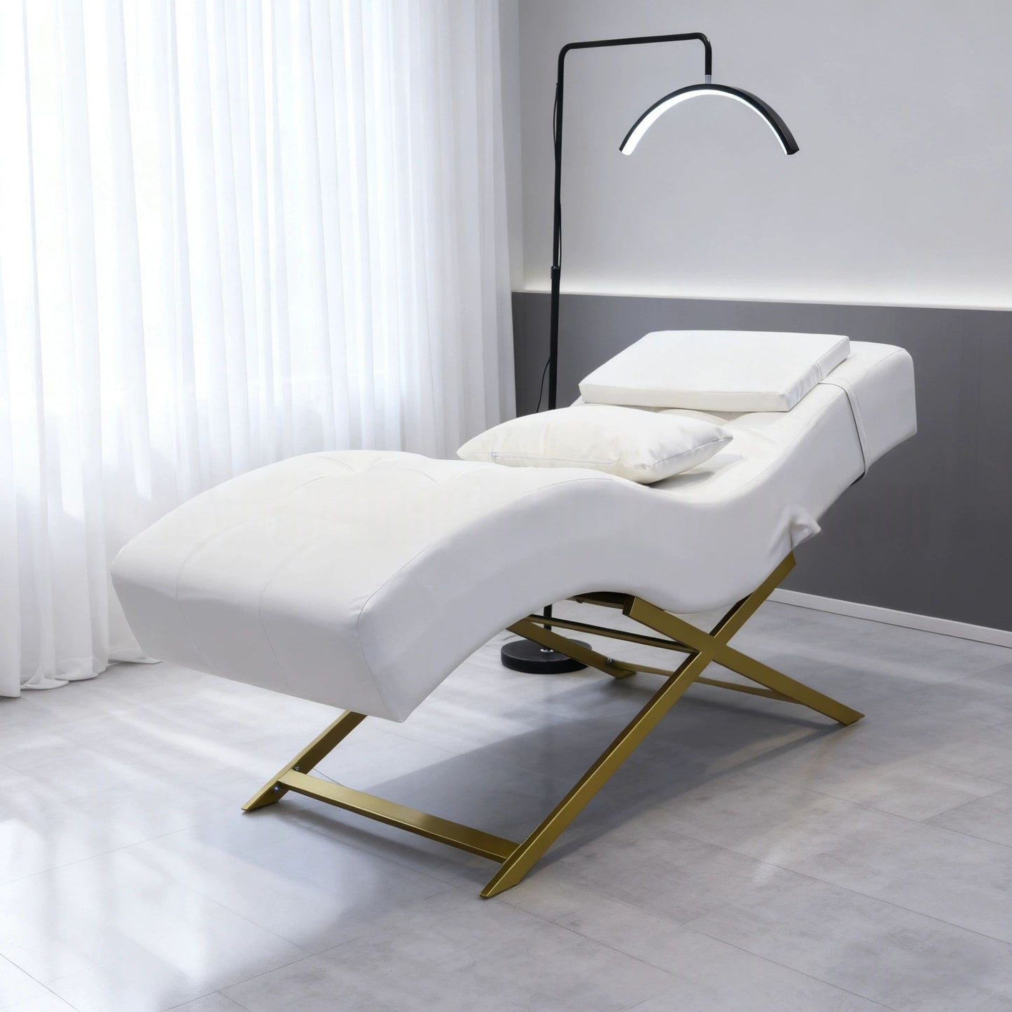 Ergonomic S-Curve Beauty Bed